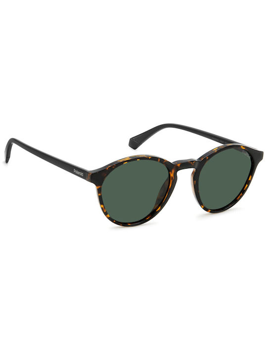 Polaroid Sonnenbrillen mit Braun Schildkröte Rahmen und Grün Linse PLD4153/S 086/UC