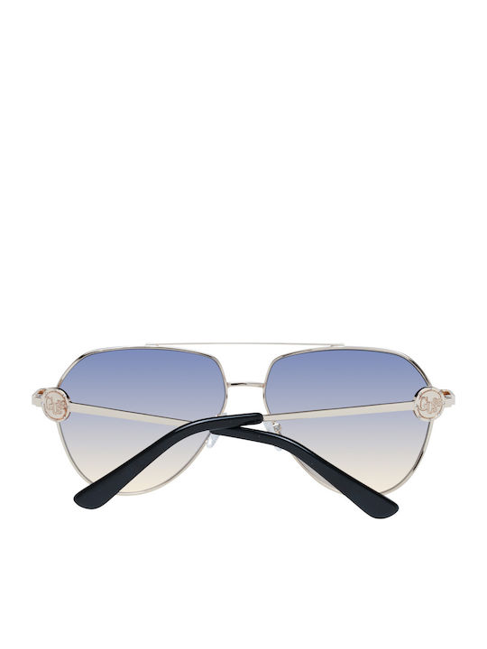 Guess Damen Sonnenbrille mit Gold Metall Gestell und Gray Verlaufsfarbe Linse GF6140 32W