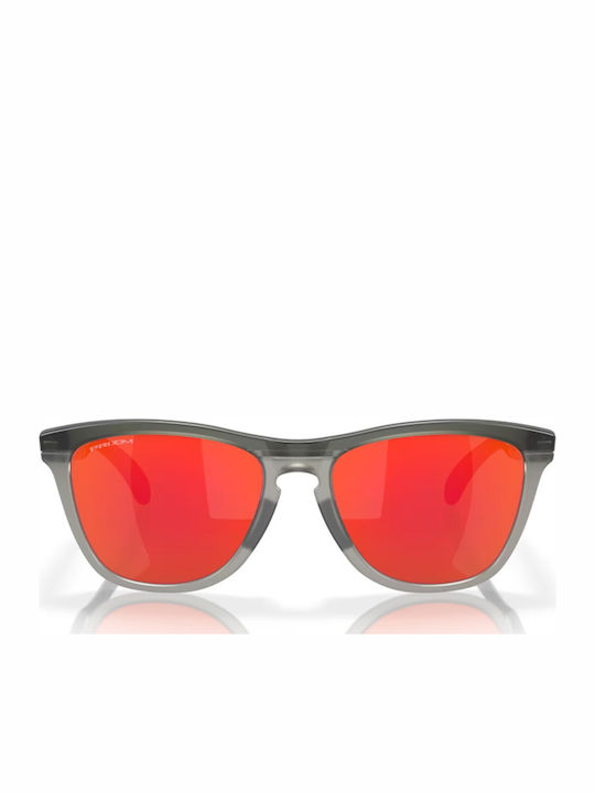 Oakley Frogskins Range Unisex Sunglasses with Gray Plastic Frame and Orange Lens OO9284-01