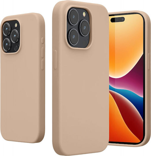 KWmobile Rubberized Back Cover Silicone Beige (iPhone 15 Pro Max)