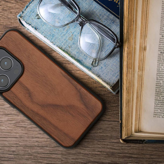KWmobile Natural Back Cover Wooden Brown (iPhone 15 Pro)