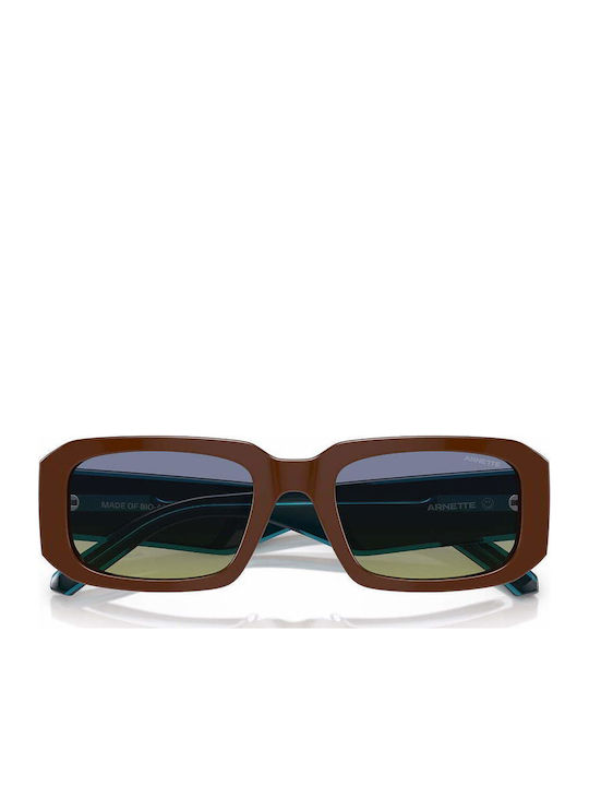 Arnette Unisex Sunglasses with Brown Plastic Frame and Multicolour Gradient Lens AN4318 12382W