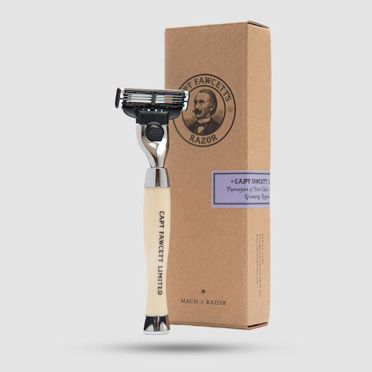 Captain Fawcett's Finest Hand Crafted Safety Razor Бръсначка с Резервна глава 3 остриета