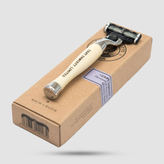 Captain Fawcett's Finest Hand Crafted Safety Razor Бръсначка с Резервна глава 3 остриета