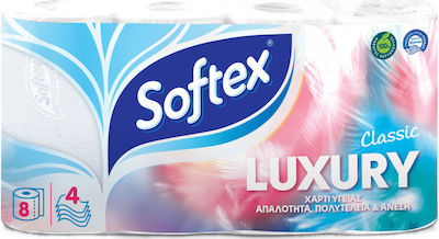 Softex Classic Luxury Χαρτί Υγείας 4 Φύλλων 8αρι 0,720kg