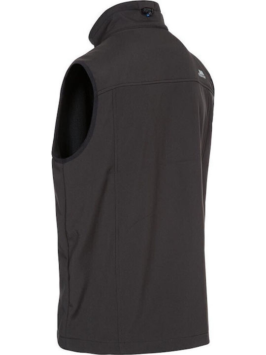 Vassus Black Sleeveless Jacket Softshell Waterproof and Windproof Black