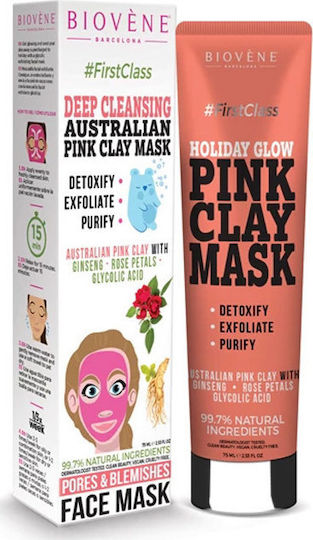 Biovene Deep Cleansing Australian Pink Clay Mask Gesichtsmaske für das Gesicht für Reinigung 75ml
