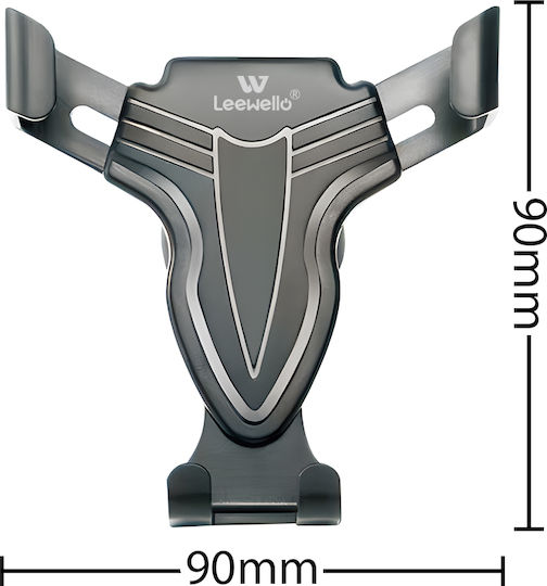 Leewello Car Mobile Mount 3.5" - 7.1" with Adjustable Hooks Black