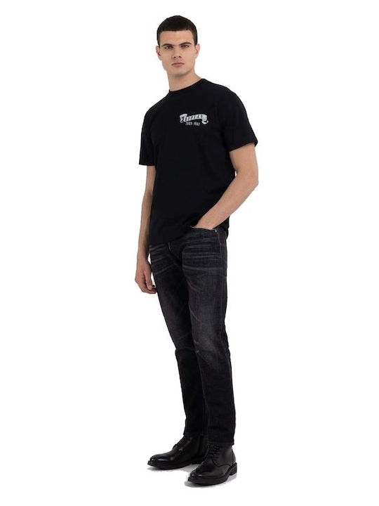 Replay Herren T-Shirt Kurzarm Schwarz