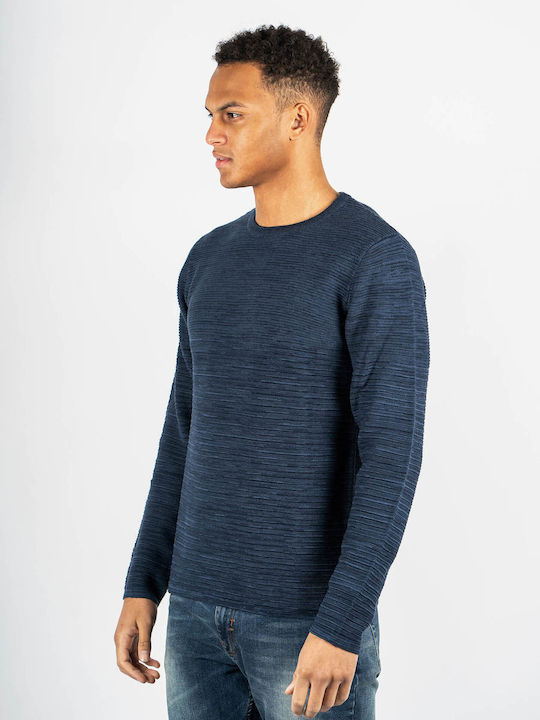 Marcus Herren Langarm-Pullover Blau