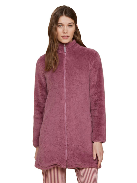 Noidinotte Winter Women's Fleece Robe Pink