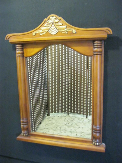Epiplo-Fos 0200017 Wandspiegel Gewölbt Braun 97x97cm