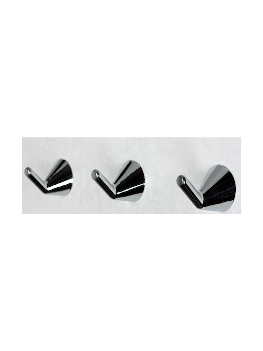 Roline Κρεμάστρα Τοίχου Μεταλλική Ασημί 5x5x5.5cm