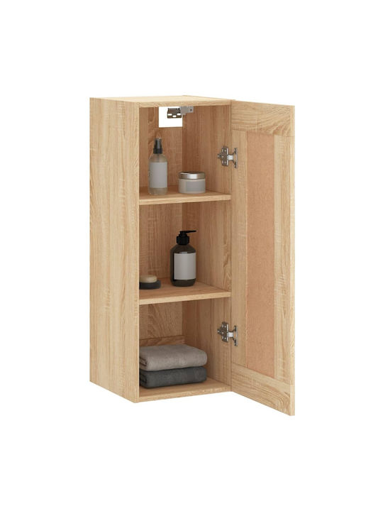 Wall Living Room Cabinet made of Particle Board Sonoma Oak 34.5x34x90cm