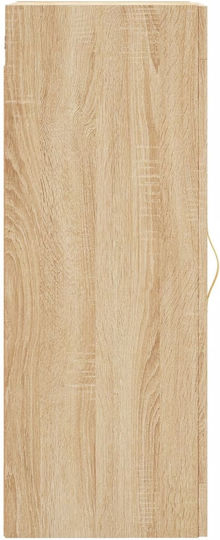Hängeschrank für Wohnzimmer aus Spanplatte Sonoma-Eiche 34,5x34x90 cm