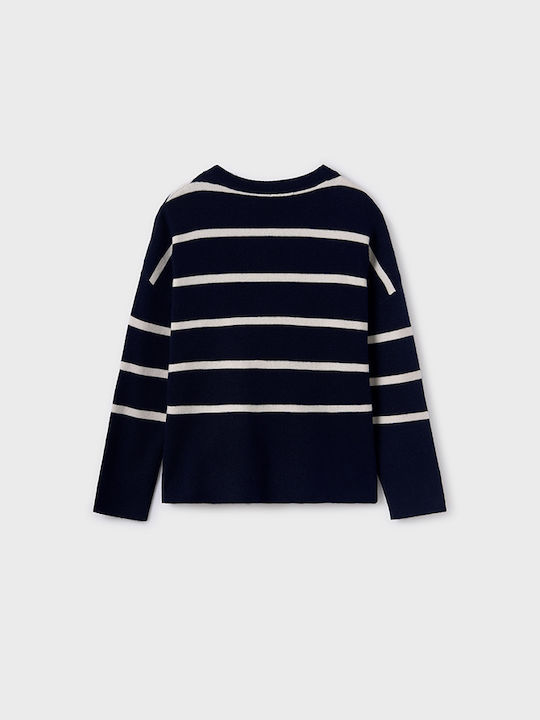 Mayoral Kids Blouse Long Sleeve Navy Blue