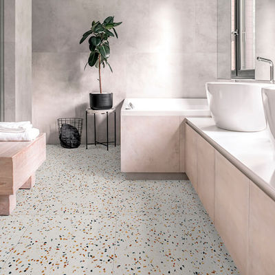 Ceramica Mediterranea Terrazzo Πλακάκι Δαπέδου Εσωτερικού Χώρου Κεραμικό Ματ 60x60cm Πολύχρωμο