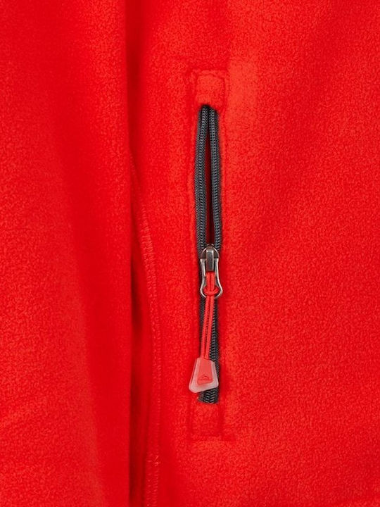 Kids Cardigan Fleece Red Coari