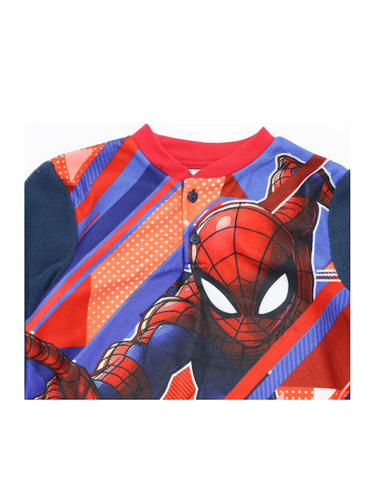 Marvel Παιδική Πιτζάμα Χειμωνιάτικη Fleece Navy Μπλε