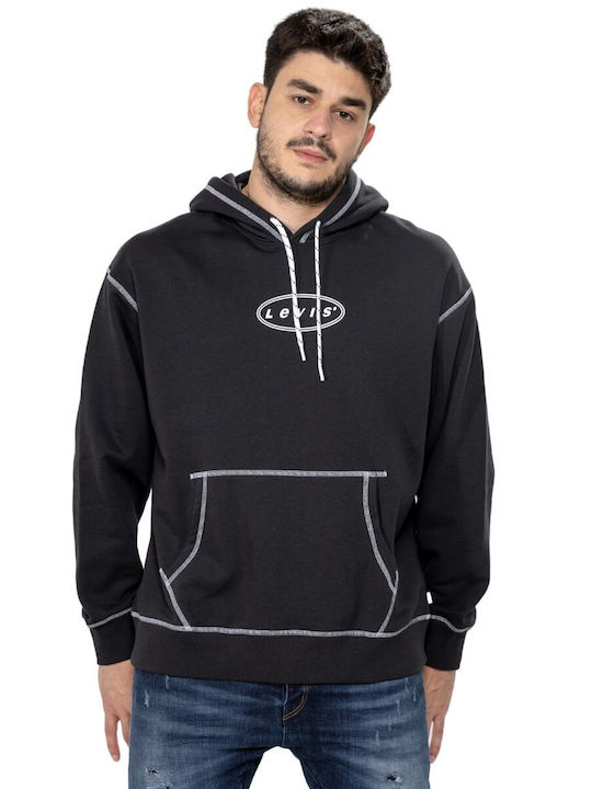 Levi's Men's Sweatshirt with Hood Black