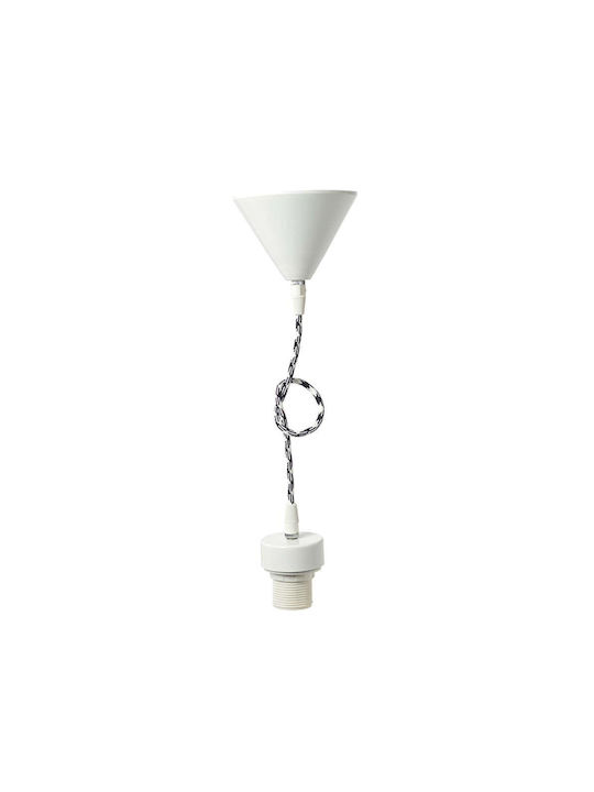 Aca Pendant Light Suspension for Socket E27 White 2800WBW