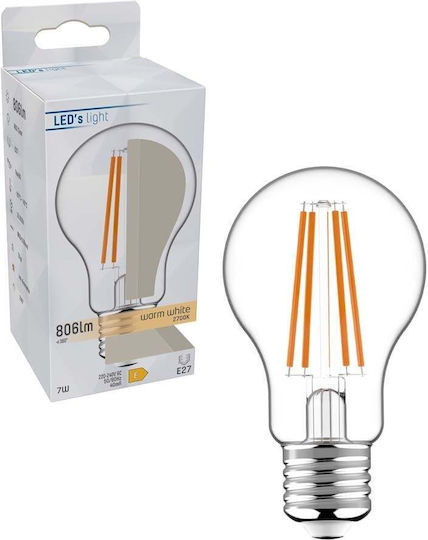 123led LED Bulb 7W for Socket E27 and Shape A60 Warm White 806lm