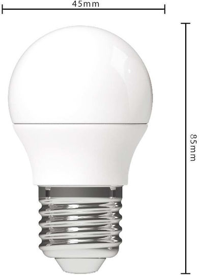 123led Λάμπα LED 5.5W για Ντουί E27 και Σχήμα P45 Θερμό Λευκό 470lm Dimmable