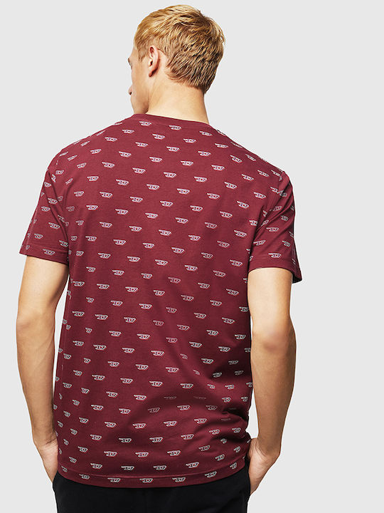 Men's Short Sleeve Undershirt Burgundy