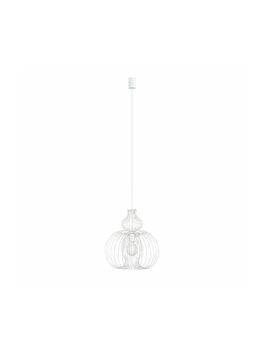 Nowodvorski Meknes White Pendant Light Single-Light for Socket E27 White