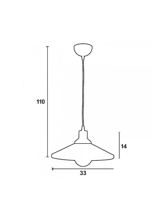 ArkoLight Pendant Light Turquoise with Socket E27 33x34cm