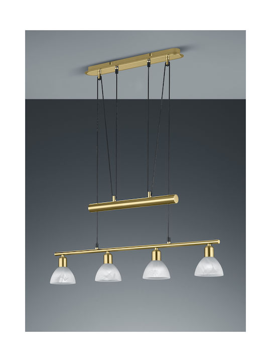 Trio Lighting Levisto Suspendat Candelabru Calea ferată Alb