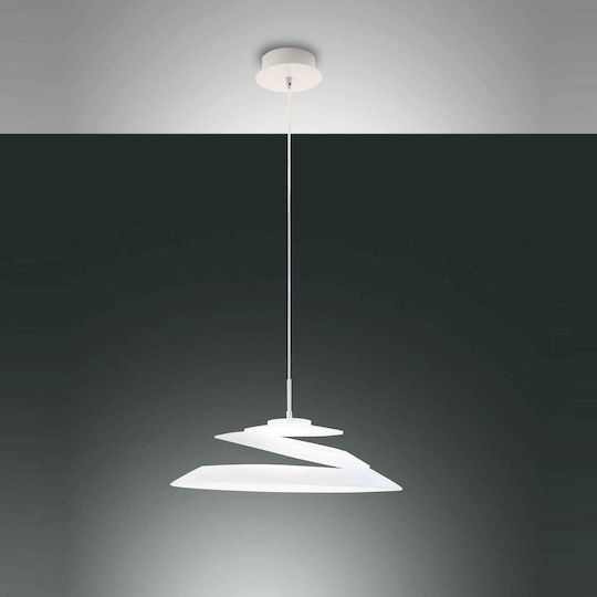 Fabas Luce Aragon Pendant Light White 53x200cm