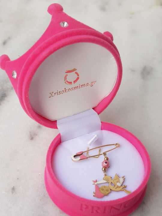Xrisokosmima Kinder Sicherheitsnadel aus Gold 9K