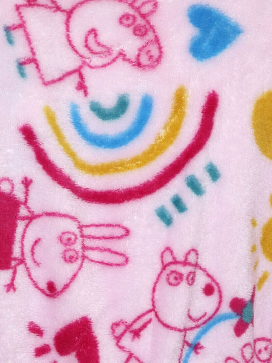 Peppa Pig Παιδική Ρόμπα Χειμωνιάτικη Fleece Ροζ
