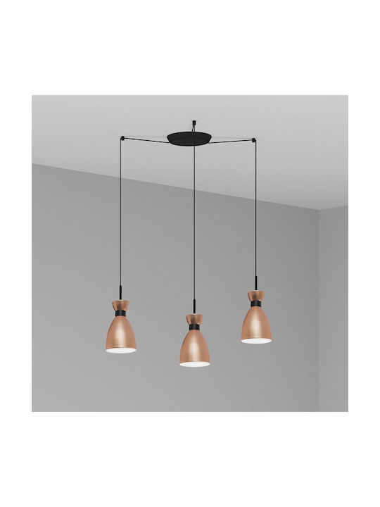 Faro Barcelona Pendant Light Three-Light for Socket E27 Bronze