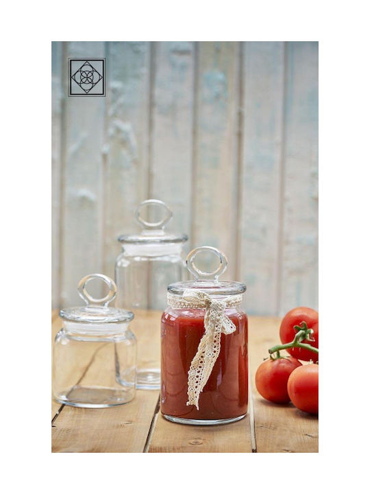 Espiel Kitchen Slim Βάζο Γενικής Χρήσης με Καπάκι Γυάλινο Διάφανο 575ml