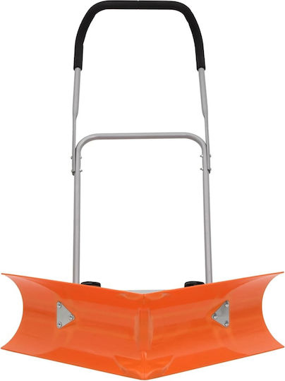 vidaXL Schneeschaufel Teleskopisch Rollend mit Stiel 107cm und Plastikgriff