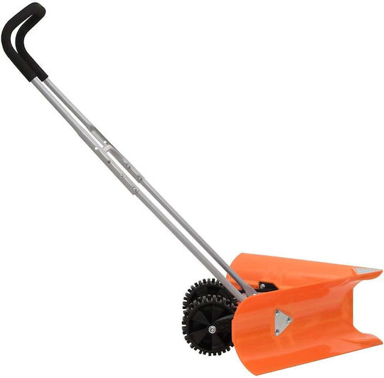 vidaXL Schneeschaufel Teleskopisch Rollend mit Stiel 107cm und Plastikgriff