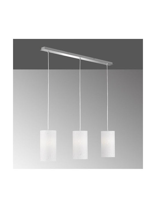 Fischer Honsel Thor Pendant Light Three-Light Rail for Socket E27 White