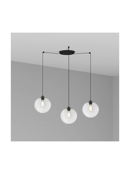 Faro Barcelona Pendant Light Three-Light for Socket E27 Black