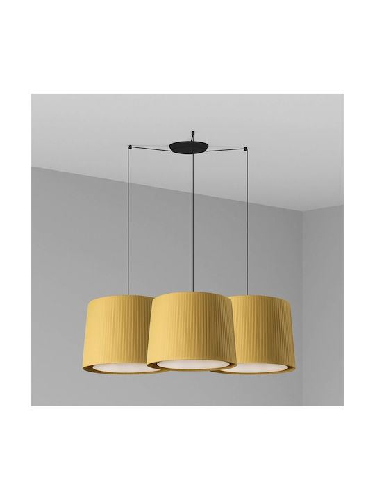 Faro Barcelona Samba Pendant Light Three-Light for Socket E27 Yellow