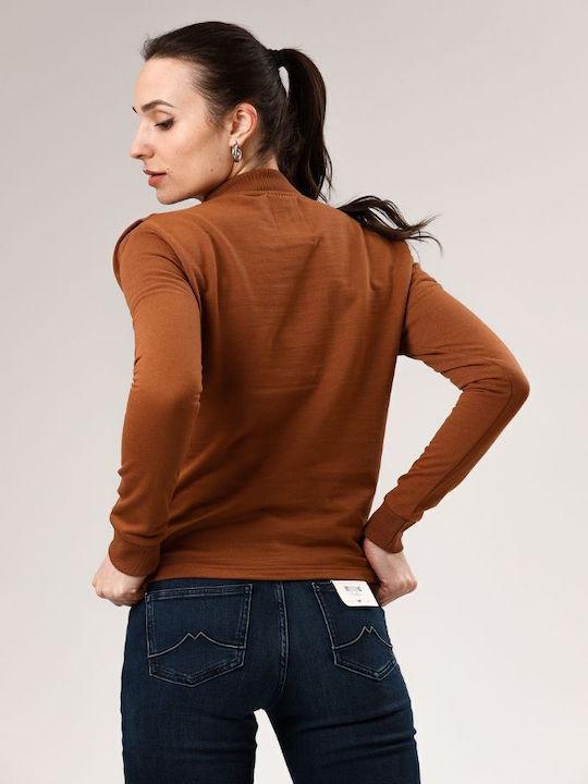 Mexx Women's Blouse Long Sleeve Brown