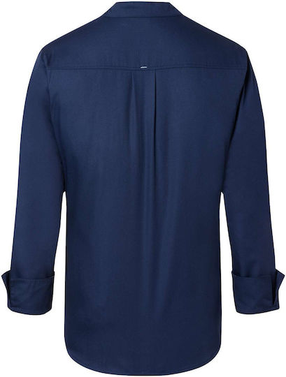 Karlowsky Mantel Koch 100% Baumwolle Blau mit Langärmelig