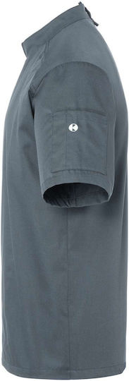 Karlowsky Chef Jacket 100% Cotton Made Grey with Short Sleeve