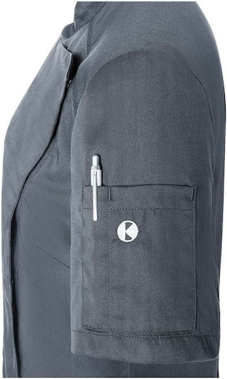 Karlowsky Coat Chef 100% Cotton made Female Gray with Short Sleeve