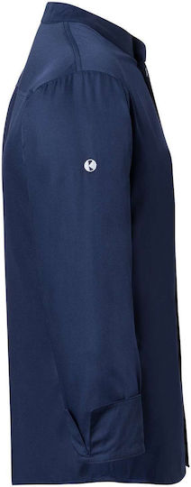 Karlowsky Mantel Koch 100% Baumwolle Blau mit Langärmelig