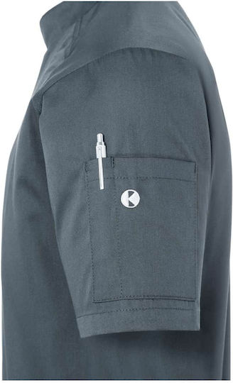 Karlowsky Chef Jacket 100% Cotton Made Grey with Short Sleeve