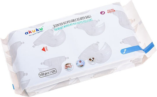 Akuku Replacement Bags for Blue Diaper Bin 100 Pieces