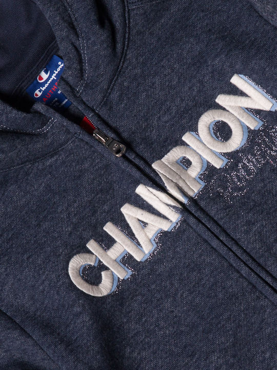 Kids Sweatshirt Cardigan with Hood Navy Blue