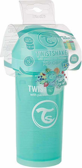 Twistshake Παιδικό Ποτηράκι Kid Cup από Πλαστικό Πράσινο 360ml για 12m+